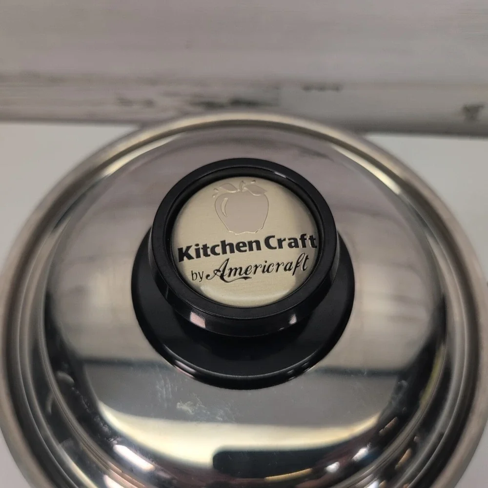 Kitchen Craft by West Bend 1‎ qt. Stainless Steel Saucepan with Steam Vent Lid.